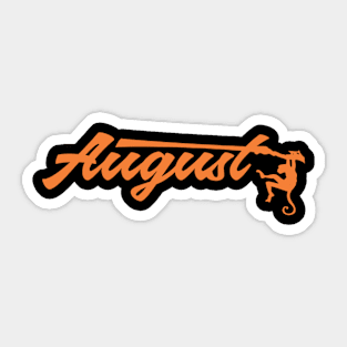 August Sun Orange Monkey Sticker